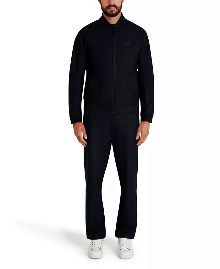 Men's Logo Patch Track Bomber Jacket - thumbnail 2