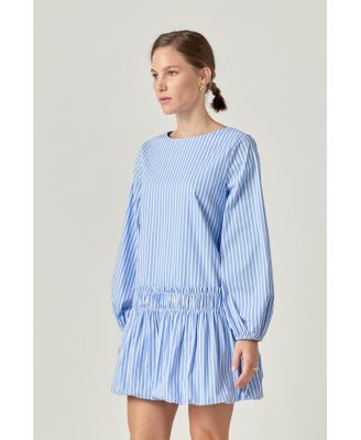 Women's Stripe ballon Mini Dress