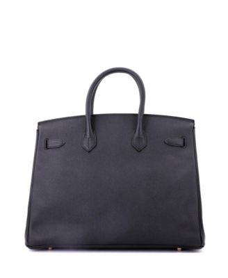  Birkin 35 Handbag Black Epsom with Gold Hardware