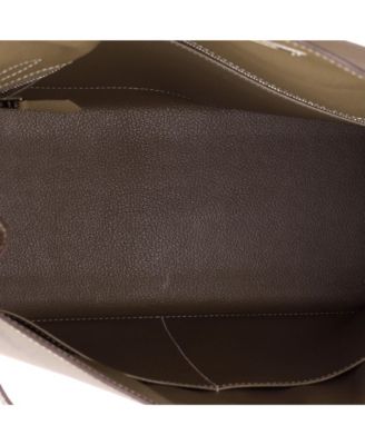 Kelly 32 Handbag Grey Epsom with Palladium Hardware