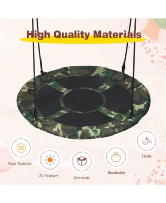 40 Inch Flying Saucer Tree Swing with Adjustable Ropes for Outdoor Play