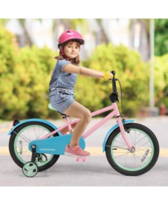 16 Inch Kids Bike with Adjustable Handlebar and Saddle, Pink