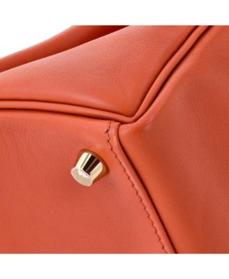 Kelly 25 Handbag Orange Swift with Gold Hardware