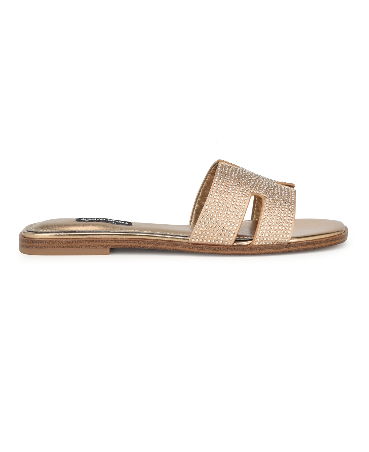 Nine West Women's Giselleh Embellished Flat Sandals In Neutral