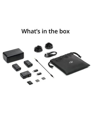 Mic (2 TX + 1 RX + Charging Case), Wireless Lavalier Microphone, 820 ft.)Range, 15hr Battery, Wireless Microphone for PC, iPhone, Android