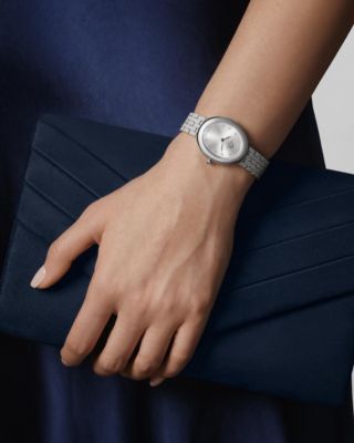 Women's Angelica Watch with Sunray Dial, Topaz Gemstones and Stainless Steel Bracelet 1343AANS