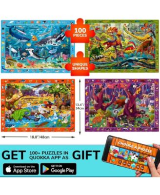 4x100 Pcs Search & Find Puzzles for Kids 4-6
