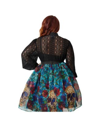 Plus Size Long Sleeve Neck Tie Gwen Blouse