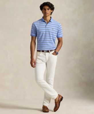 Men's Striped Short-Sleeves Polo Shirt