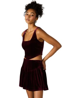 Women's Aryanna Velvet Corset Tank Top