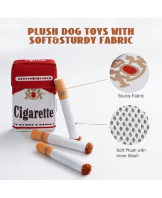 3 Giggle Puff Stick Toys with a Box, 4-in-1 Interactive Plush Dog Toys for Hide-and-Seek,Toybox Canine for Small to Medium Dogs