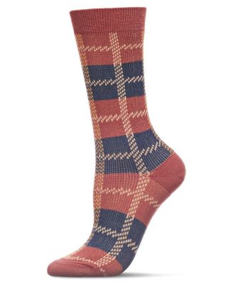 Women's Retro Vintage Plaid Crew Socks