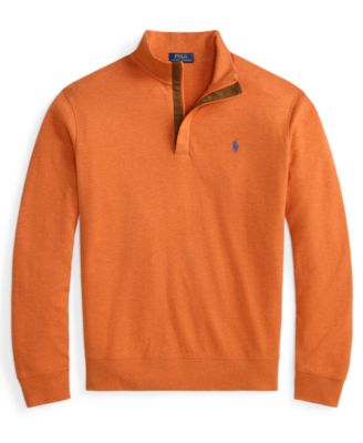 Men's Luxury Jersey Quarter-Zip Pullover Sweater
