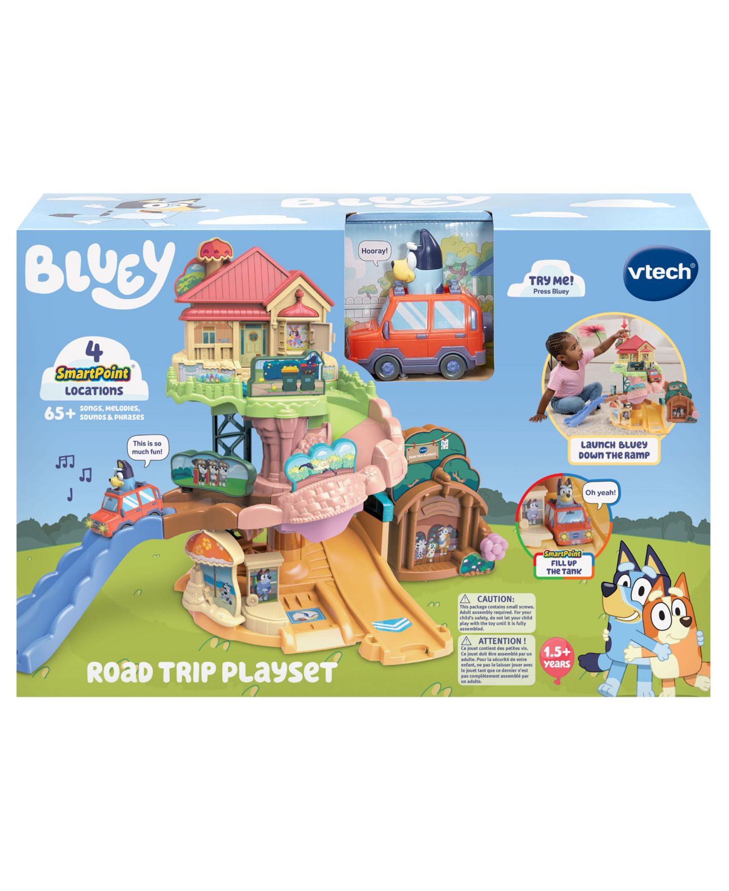 Детский игровой набор Bluey Road Trip Interactive Multi-Piece Playset, Ages 1.5+ — фото 5