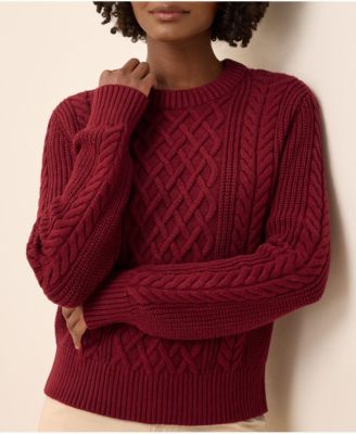 Women's Cable Knit Crew Sweater