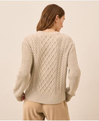 Women's Cable Knit Crew Sweater