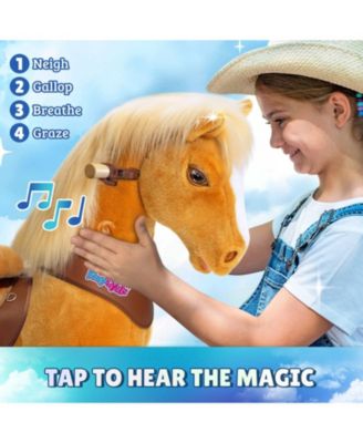 Model Y Light Brown Horse Rideable Toy for Age 4-7