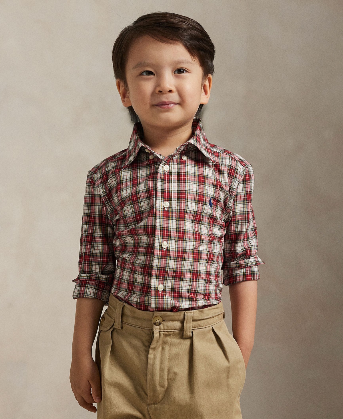 Polo Ralph Lauren Boys 2-7 Plaid Cotton Poplin Shirt