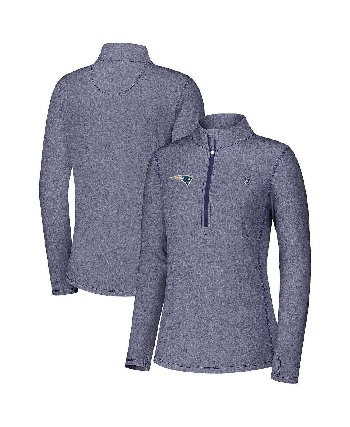 Tommy Bahama Women's Navy New England Patriots Sport Playa Vista Islandzone Quarter-zip Jacket In Blue