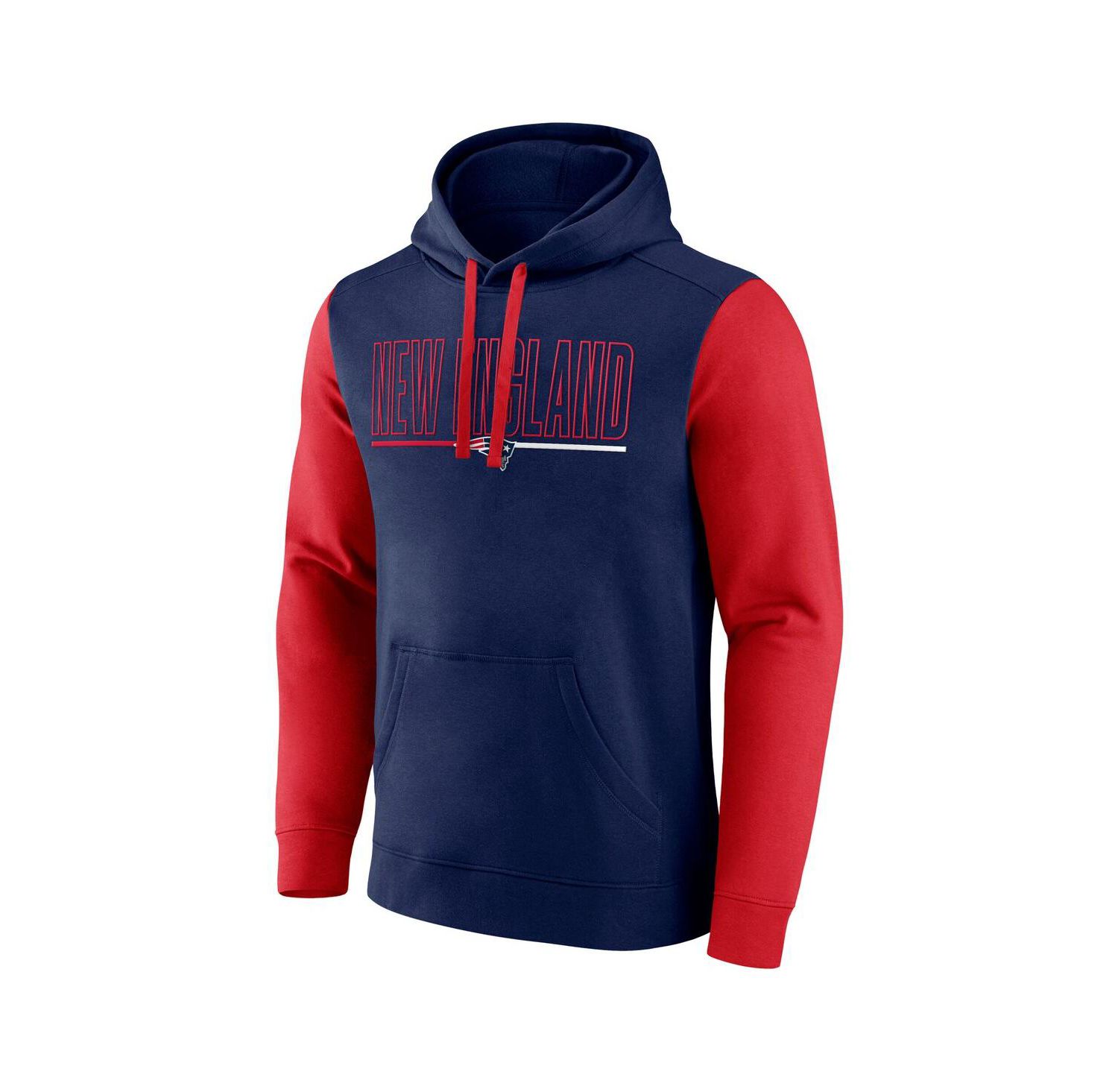 Men's Navy New Orleans Pelicans Outline Color Block Pullover Hoodie