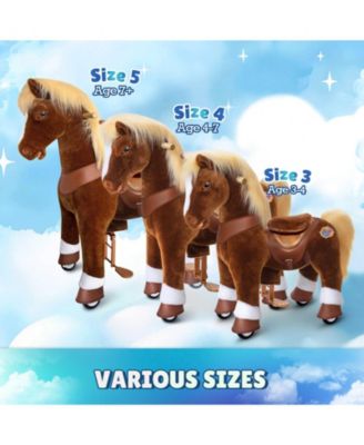 Model Y Brown Horse Rideable Toy for Age 3-4