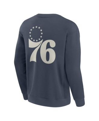 Men's Blue Philadelphia 76ers Elements Future Ground Lettering Pullover Sweatshirt