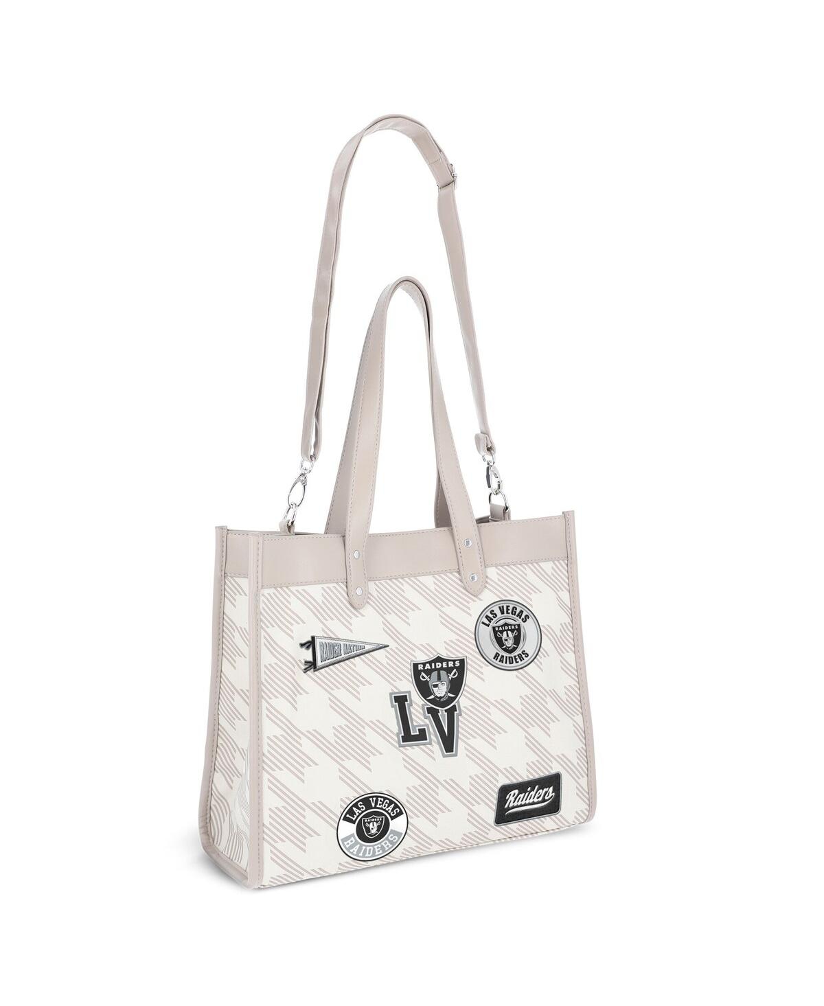 Wear By Erin Andrews Las Vegas Raiders Patch Printed Tote Bag In Transparent