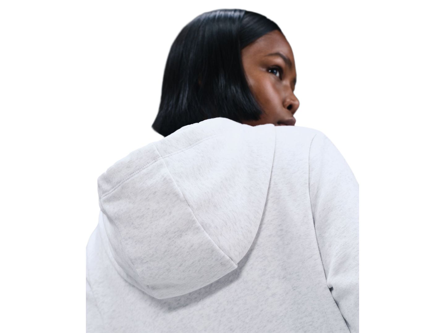 Женское худи Nike Sportswear Long Sleeve Pull-On, цвет: Берёзовый меланжевый / Серебряный — фото 3