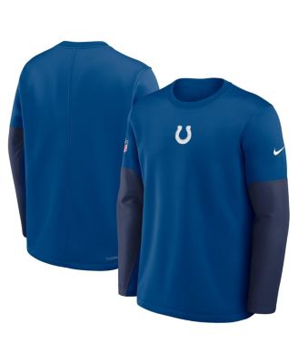 Men's Royal Indianapolis Colts Sideline Coach Therma-FIT Long Sleeve T-Shirt