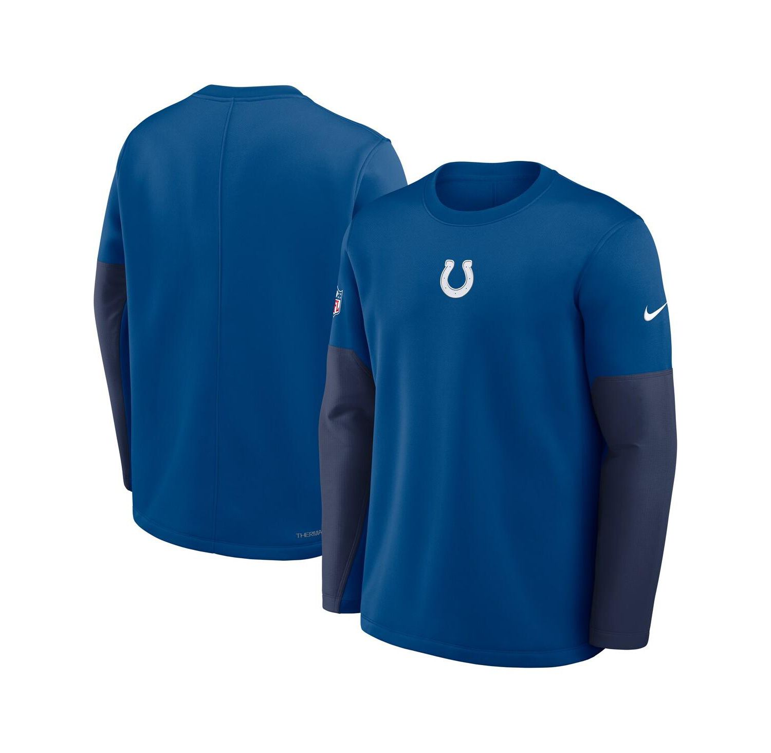 Men's Royal Indianapolis Colts Sideline Coach Therma-FIT Long Sleeve T-Shirt