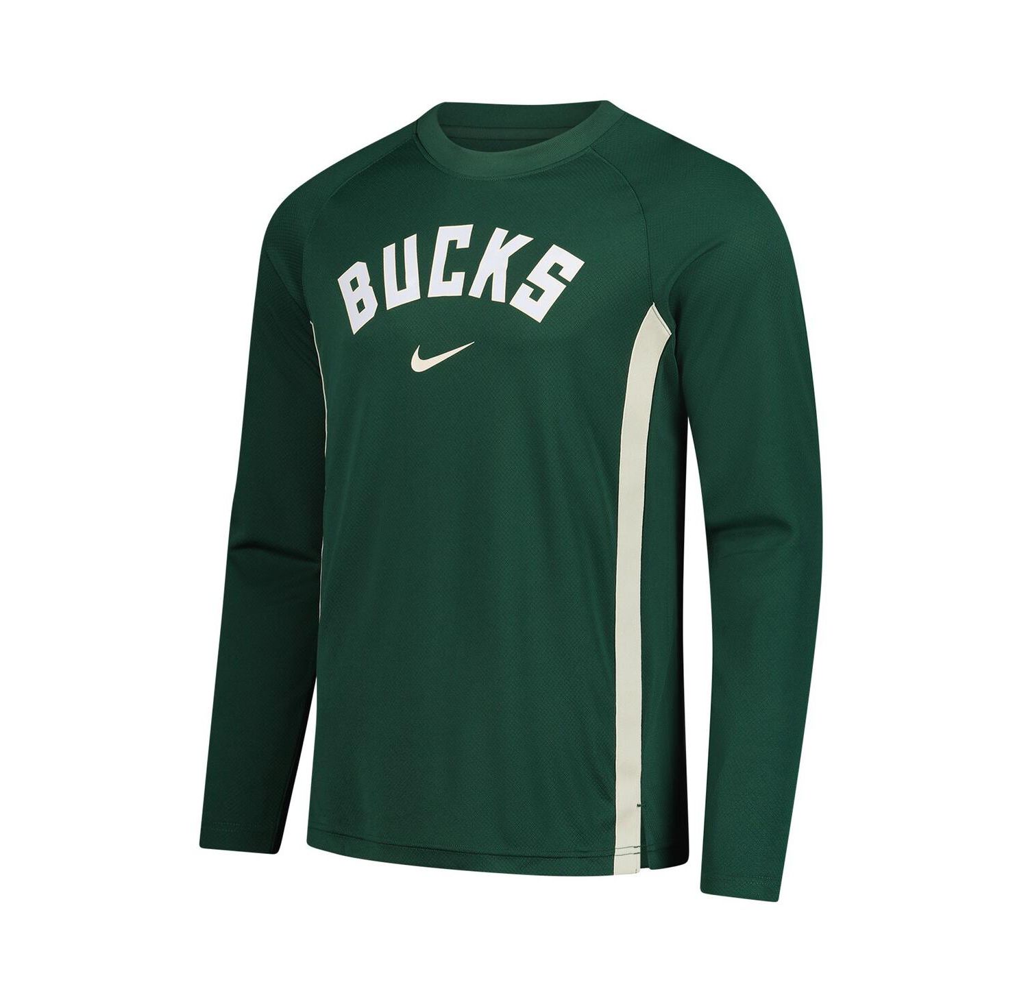 Men's Hunter Green Milwaukee Bucks 2025/26 Authentic Pre-Game Legend Dri-FIT Long Sleeve Shooting T-Shirt