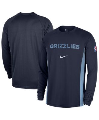 Nike - Men's Navy Memphis Grizzlies 2025/26 Authentic Pre-Game Legend Dri-FIT Long Sleeve Shooting Shirt