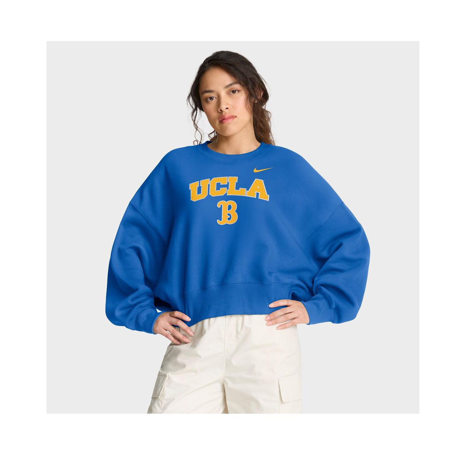 Women's Blue UCLA Bruins Oversized Phoenix Arch Pullover Sweatshirt