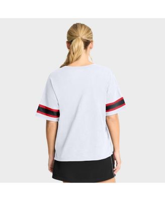 Women's White Wisconsin Badgers Hometown Premium Script T-Shirt