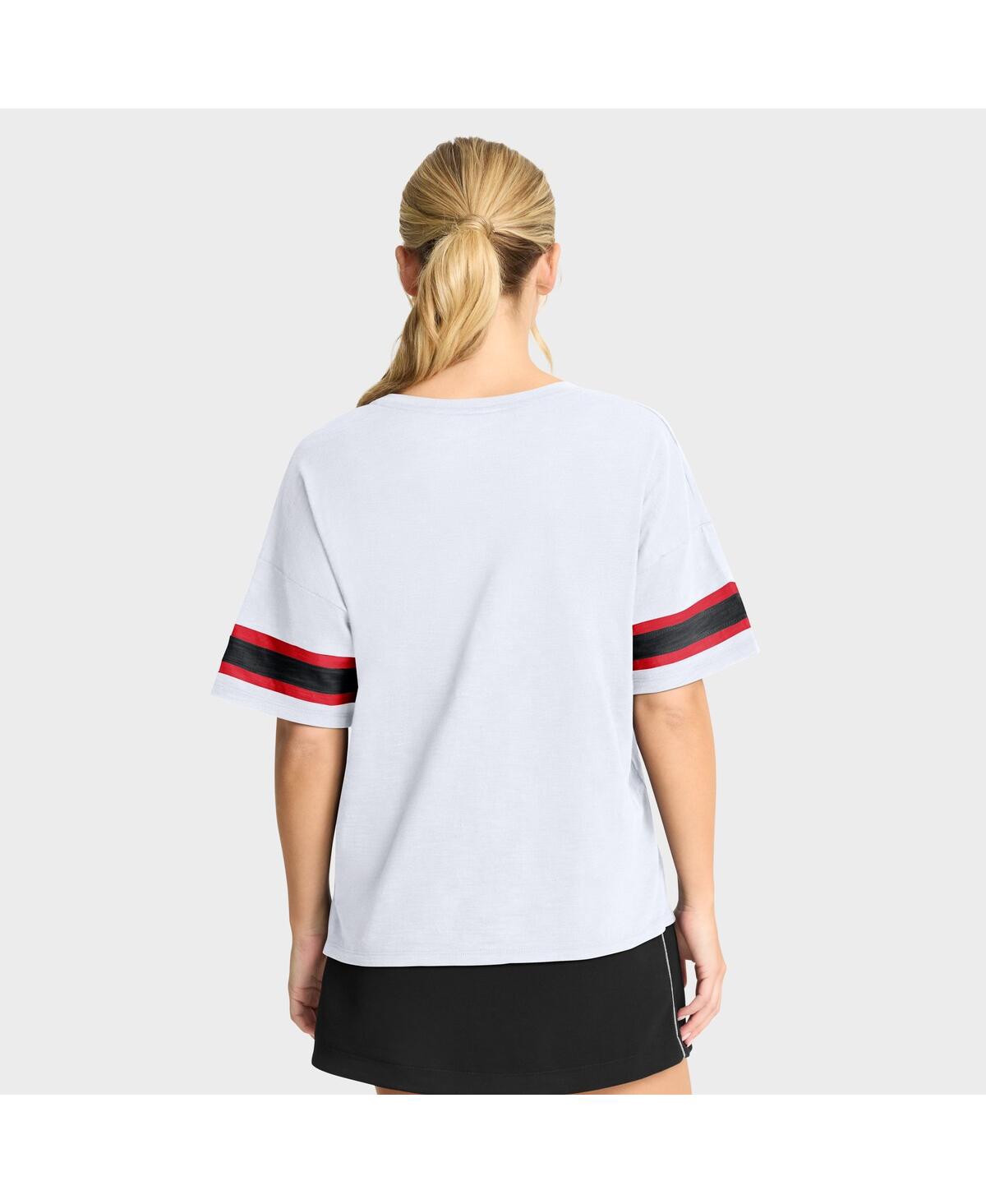 Fanatics Women's White Wisconsin Badgers Hometown Premium Script T-shirt In White