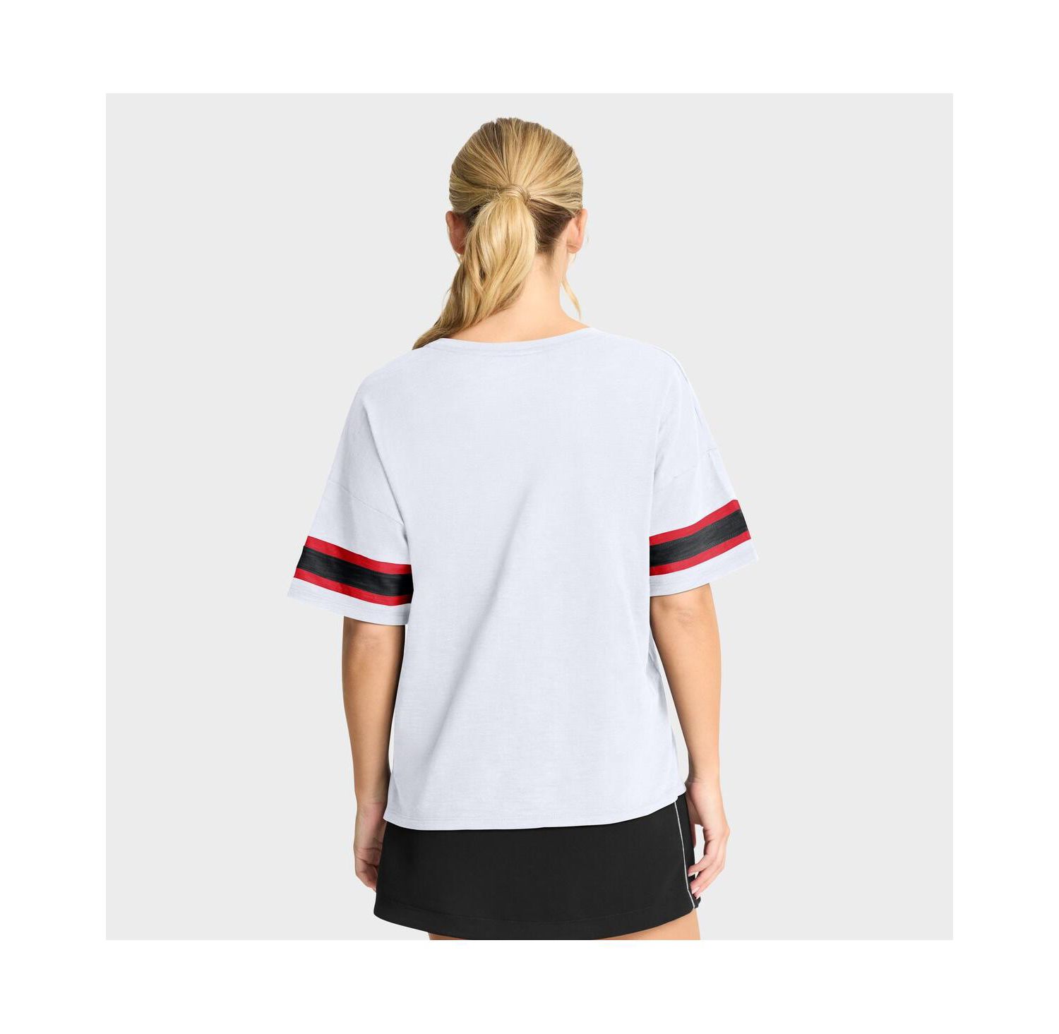 Women's White Wisconsin Badgers Hometown Premium Script T-Shirt