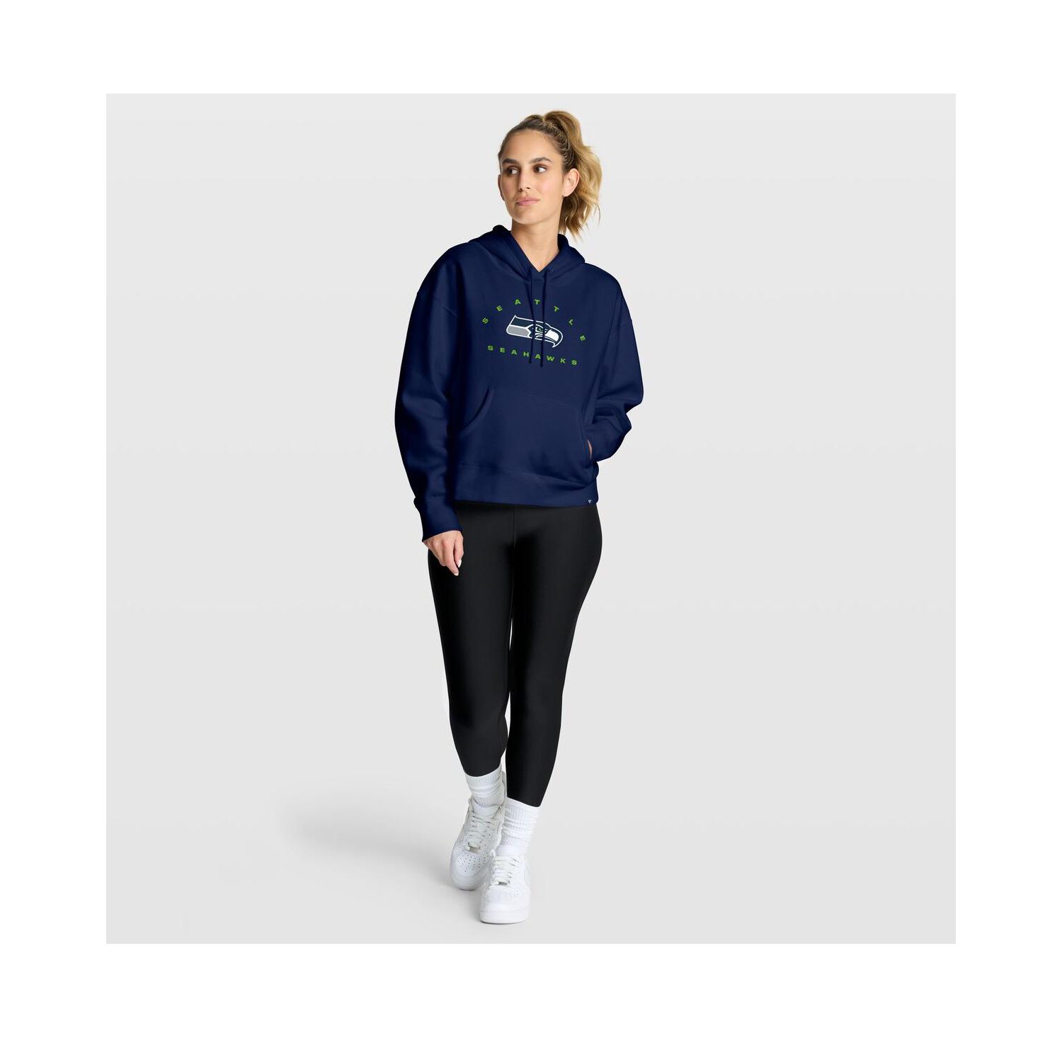 Women's College Navy Seattle Seahawks Eligible Receiver Legacy Pullover Hoodie