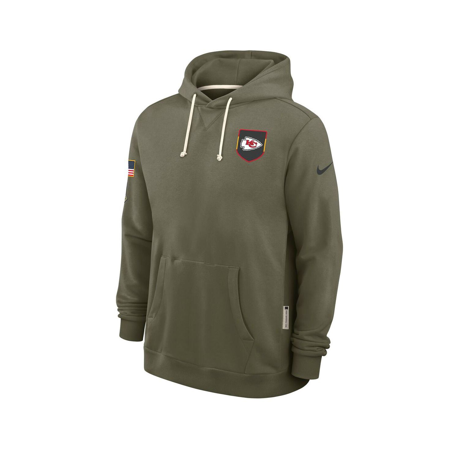Men's Olive Kansas City Chiefs 2025 Salute to Service Sideline Standard Issue Dri-FIT Hoodie