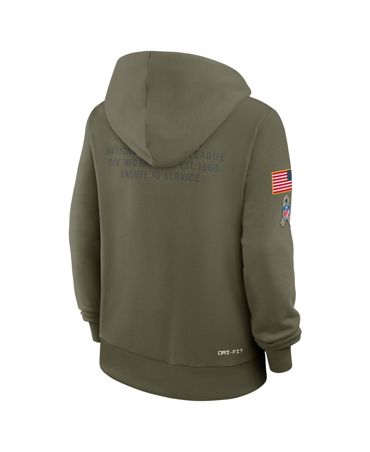 Nike Dallas Cowboys Salute To Service Sideline  Women's Dri-fit Nfl Pullover Hoodie In Gray