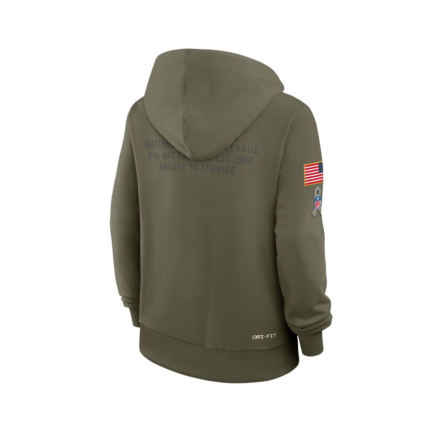 Women's Olive Dallas Cowboys 2025 Salute to Service Sideline Standard Issue Dri-FIT Hoodie