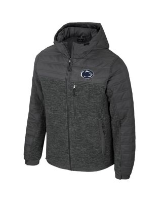 Men's Charcoal Penn State Nittany Lions Nightman Full-Zip Hoodie Puffer Jacket