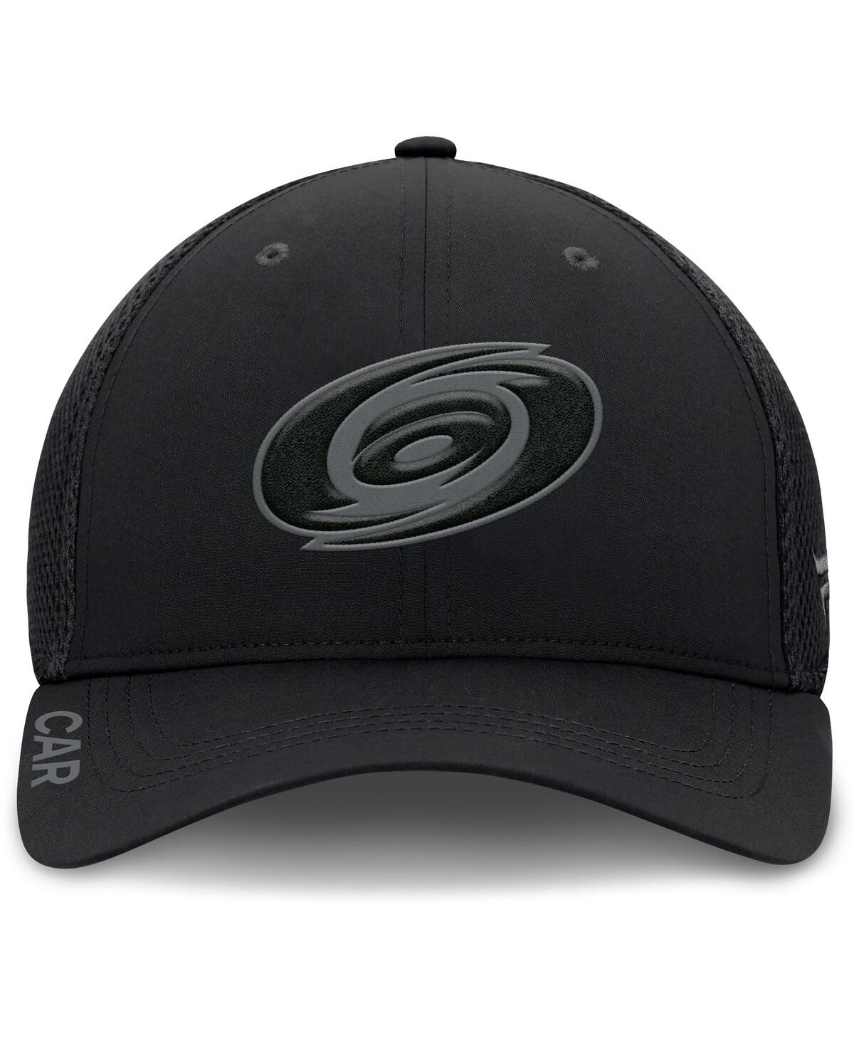 Fanatics Men's Black Carolina Hurricanes Authentic Pro Road Flex Hat In Black