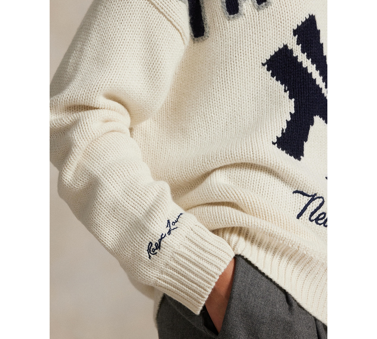 Polo Ralph Lauren Women's Yankees Long Sleeve Turtle Neck Sweater