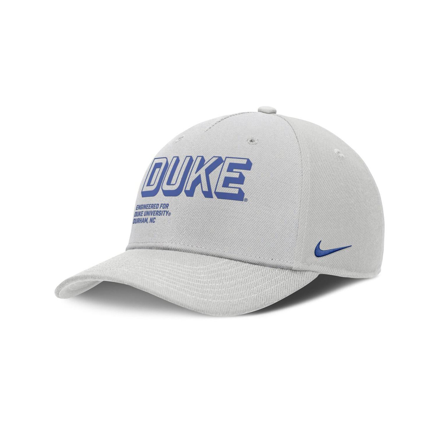 Men's Gray Duke Blue Devils 2025 Sideline Dust Pinched Rise Adjustable Hat