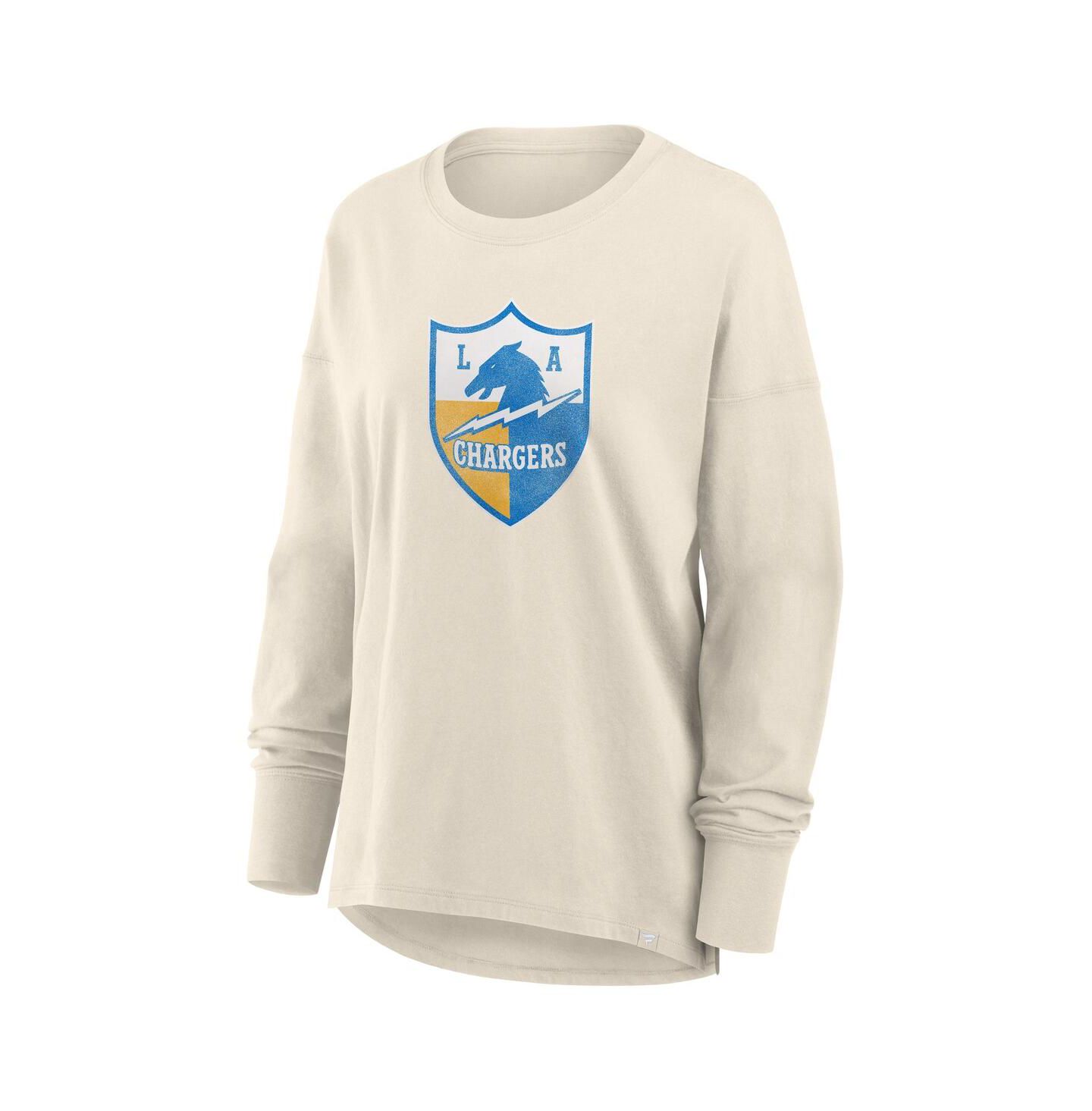 Женская футболка Fanatics Cream Los Angeles Chargers Dove Legacy Long Sleeve — фото 4