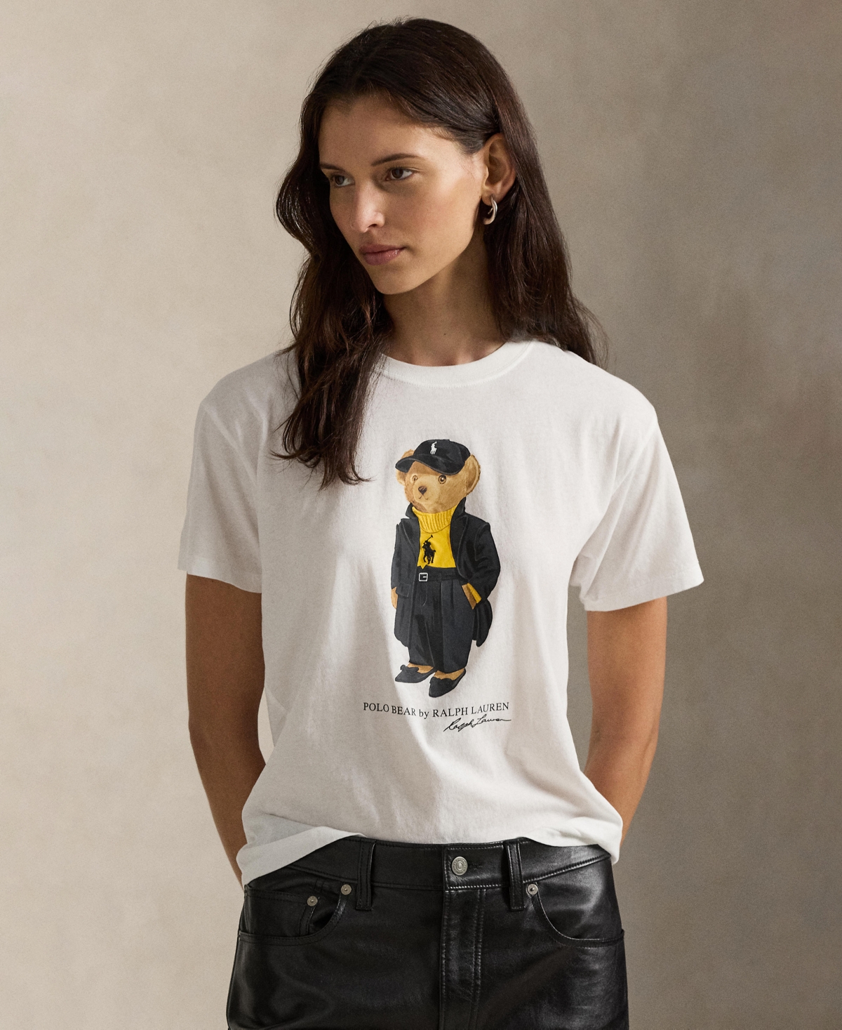 Polo Ralph Lauren Women's Holiday Bear Crew Neck T-Shirt