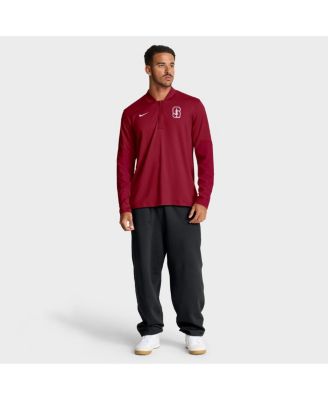 Men's Crimson Stanford Cardinal One Goal Performance Half-Zip Pullover Hoodie