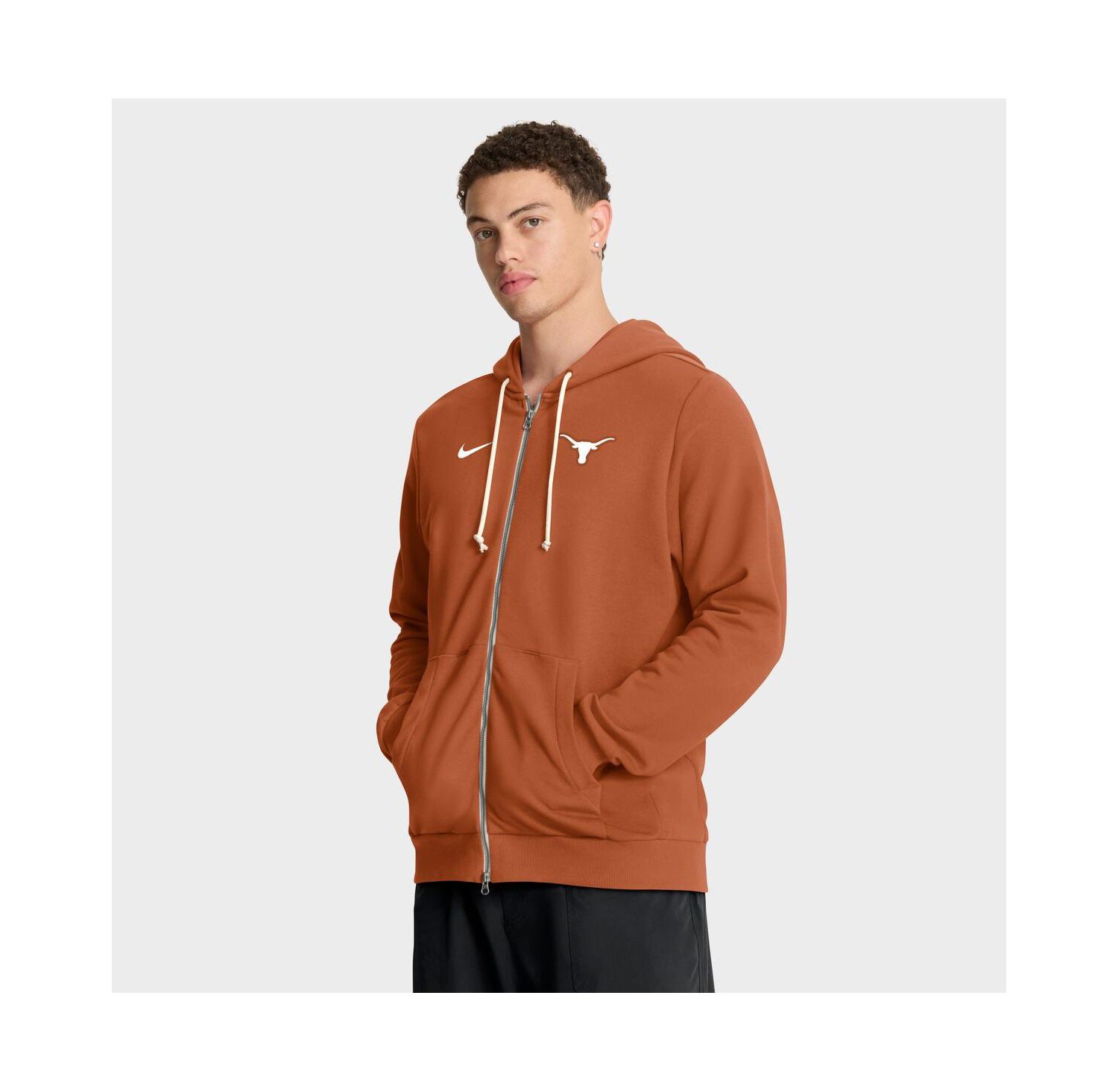 Men's Burnt Orange Texas Longhorns 2025 Sideline Standard Issue Dri-FIT Full-Zip Hoodie