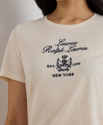 Women's Katlin Embroidered Crest Short Sleeve T-Shirt