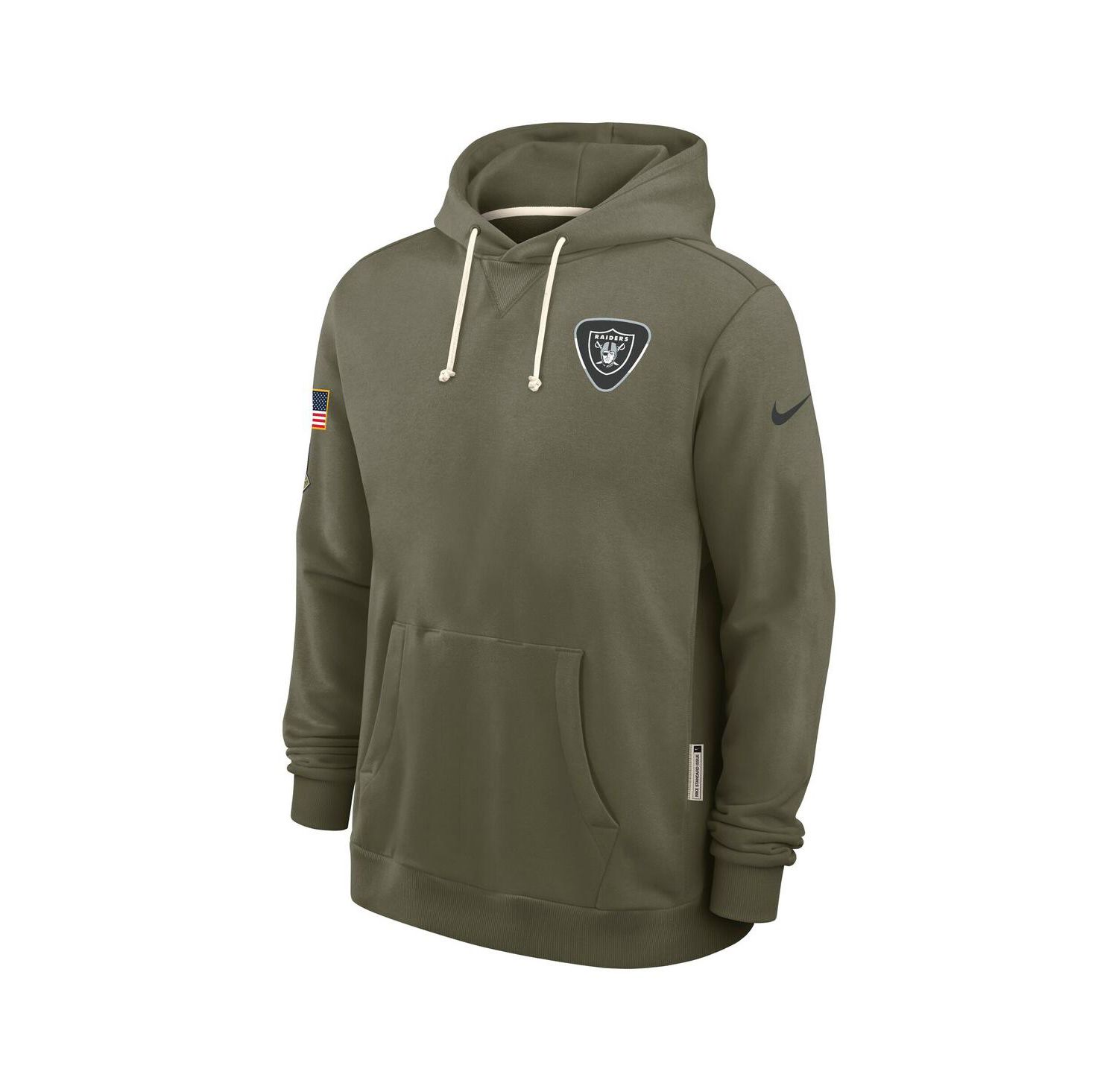 Men's Olive Las Vegas Raiders 2025 Salute to Service Sideline Standard Issue Dri-FIT Hoodie